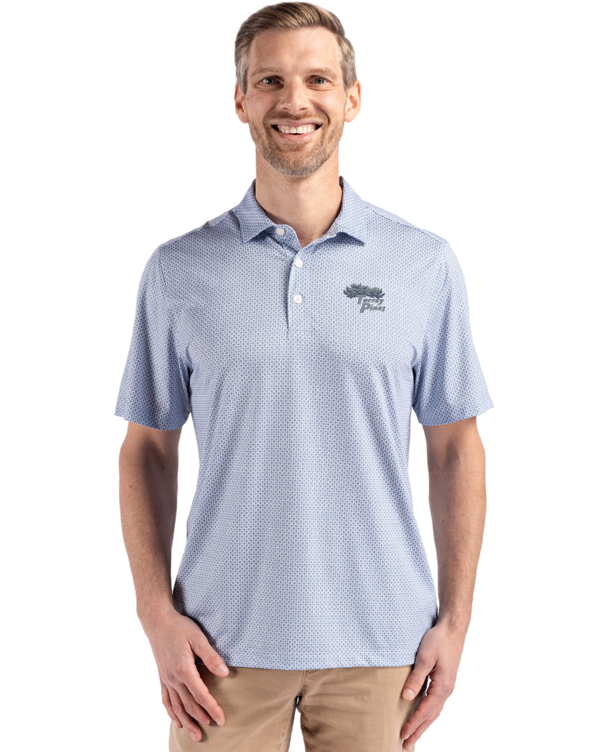 Torrey Pines Cutter & Buck Pike Recycled Diamond Dot Print Mens Big & Tall Polo - BCK01343-35492