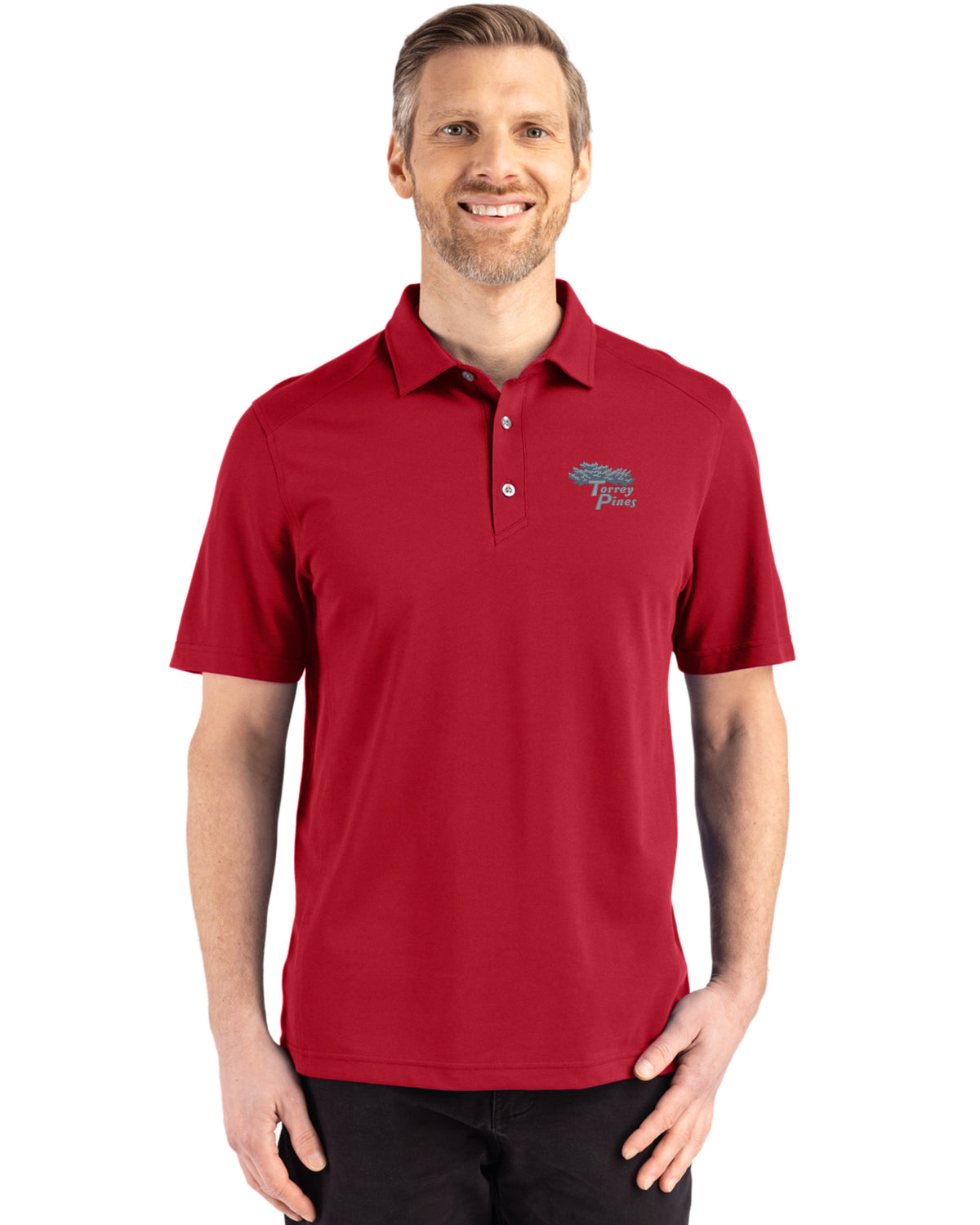 Torrey Pines Cutter & Buck Advantage Refresh Recycled Cotton-Blend Pique Mens Big & Tall Polo - BCK01358-35492