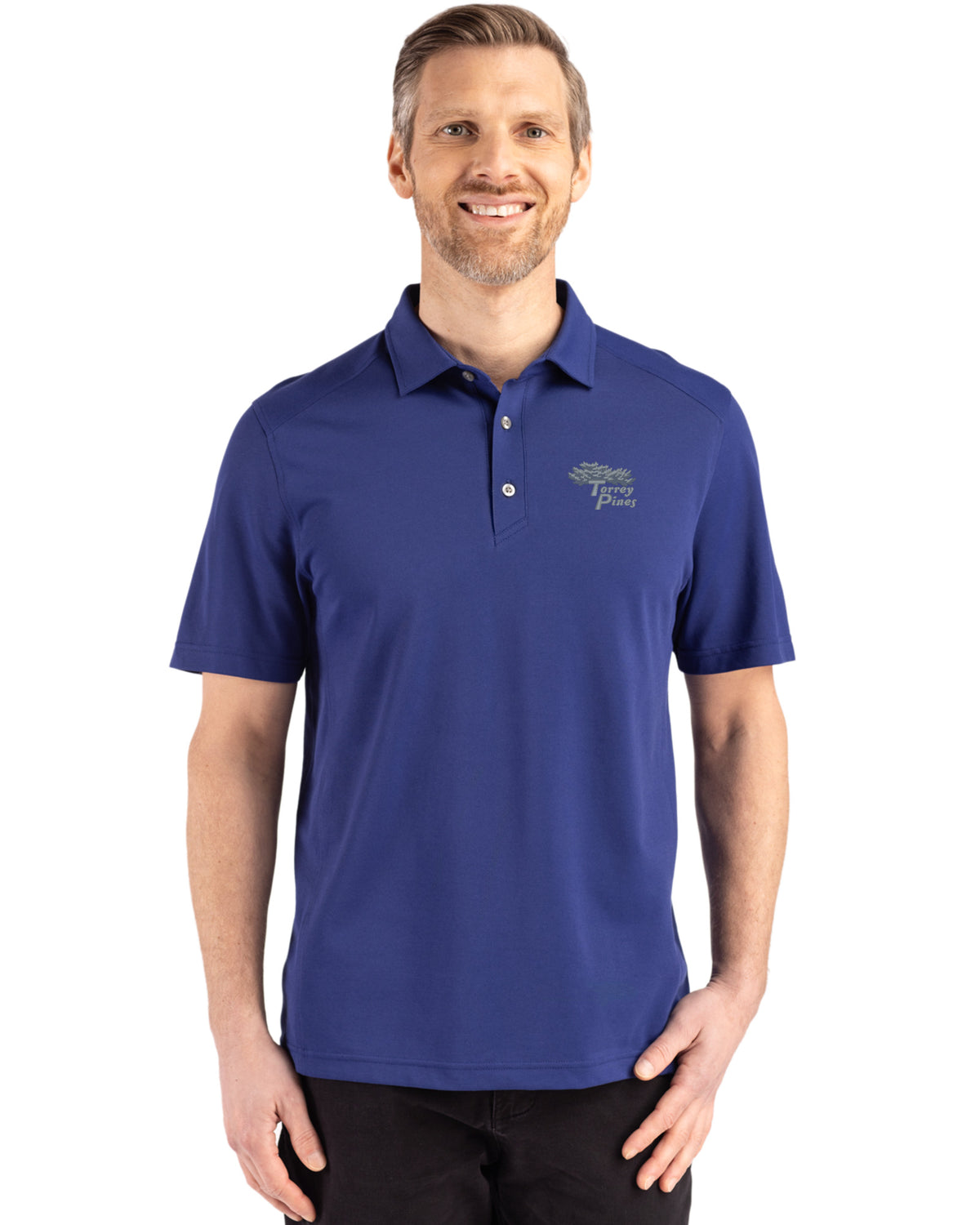 Torrey Pines Cutter & Buck Advantage Refresh Recycled Cotton-Blend Pique Mens Big & Tall Polo - BCK01358-35492