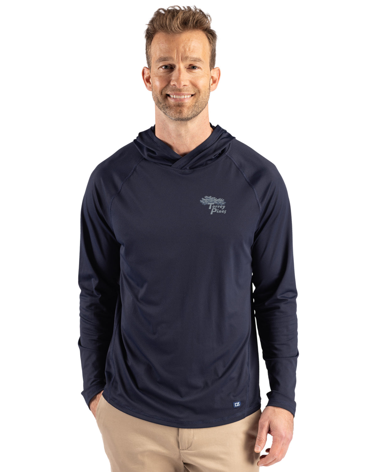 Torrey Pines Cutter & Buck Prospect Recycled Featherlight Stretch Mens Big & Tall Hooded Pullover - BCK01363-35492