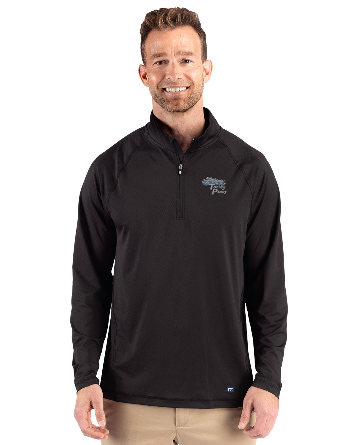 Torrey Pines Cutter & Buck Prospect Recycled Featherlight Stretch Mens Big & Tall Quarter Zip - BCK01364-35492