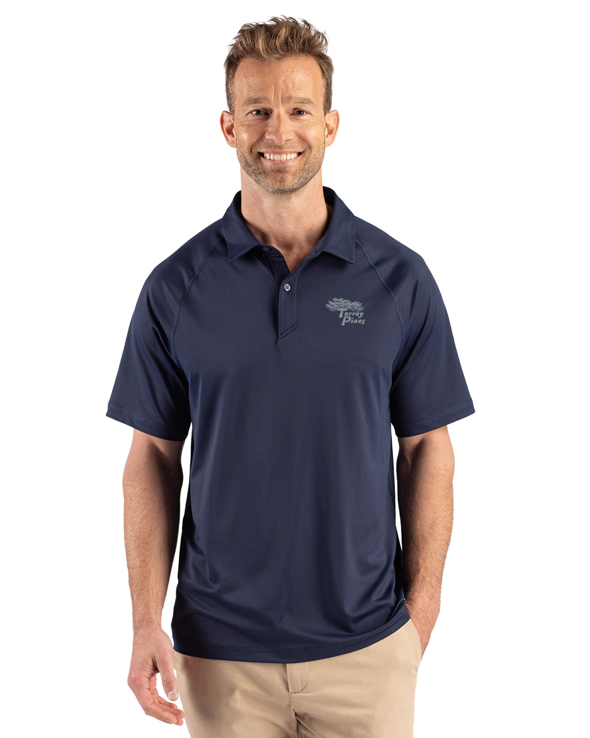 Torrey Pines Cutter & Buck Prospect Recycled Featherlight Stretch Mens Big & Tall Sport Polo - BCK01367-35492