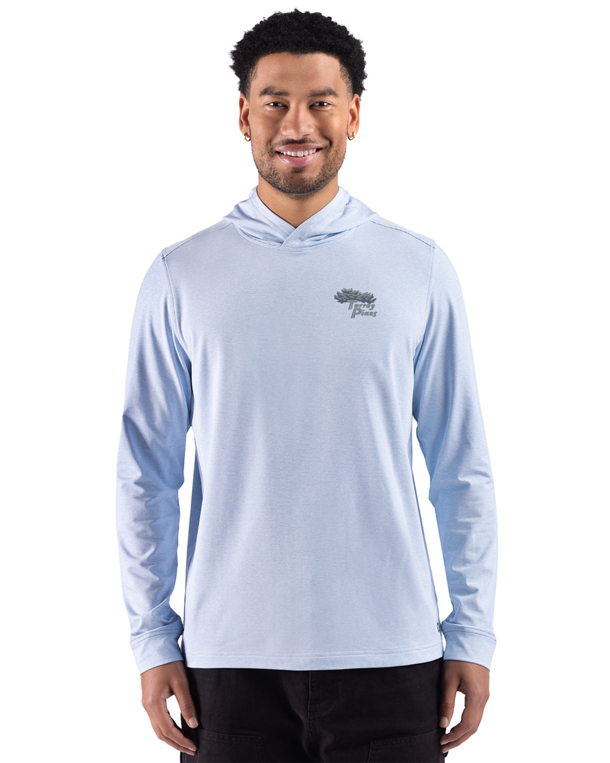 Torrey Pines Cutter & Buck Adapt Recycled Soft Knit Stripe Mens Big & Tall Hooded Pullover - BCK01388-35492