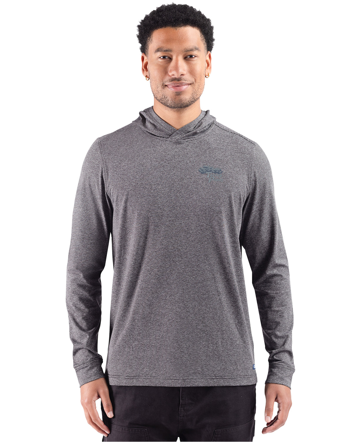Torrey Pines Cutter & Buck Adapt Recycled Soft Knit Stripe Mens Big & Tall Hooded Pullover - BCK01388-35492