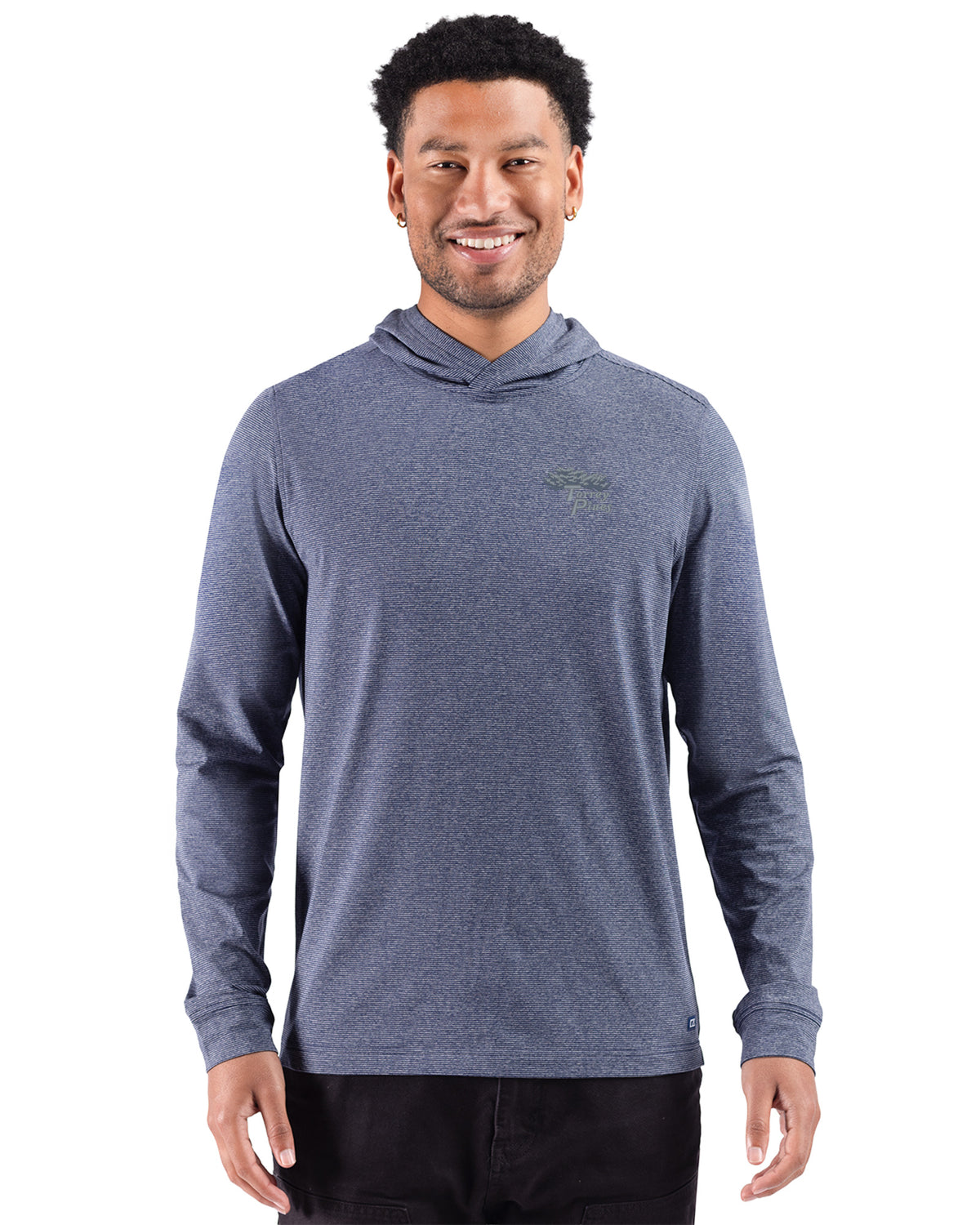 Torrey Pines Cutter & Buck Adapt Recycled Soft Knit Stripe Mens Big & Tall Hooded Pullover - BCK01388-35492