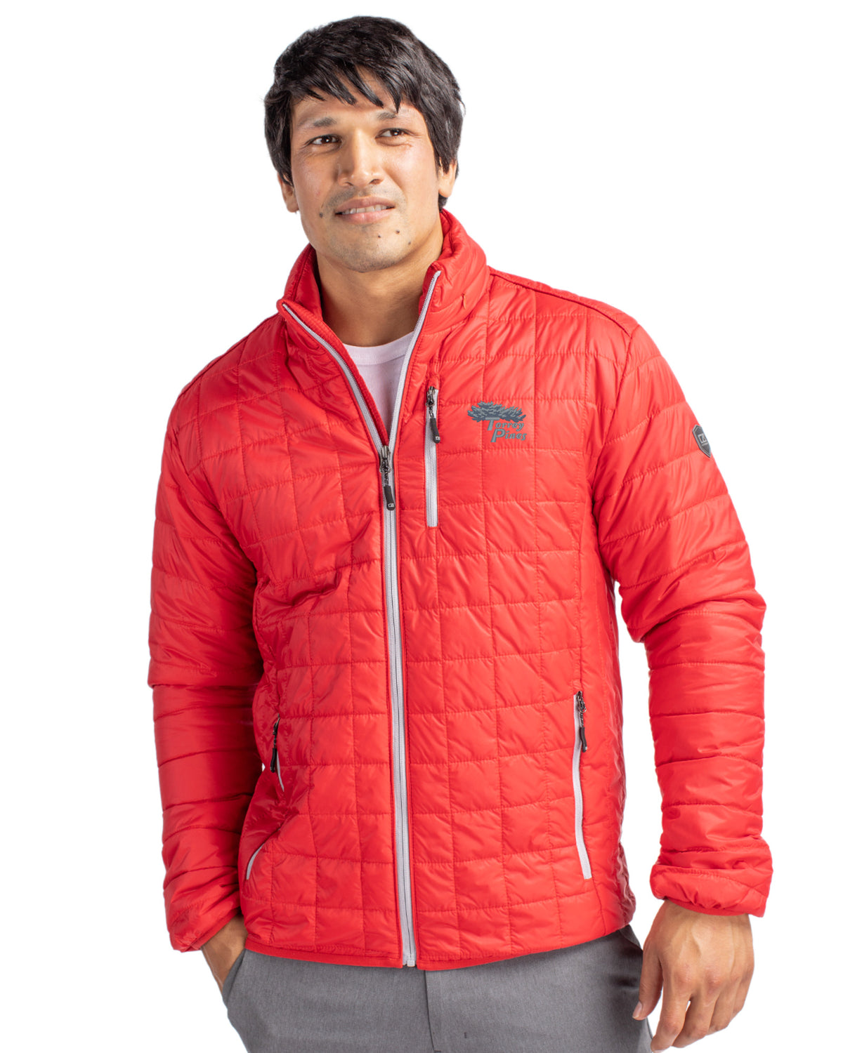 Torrey Pines Cutter & Buck Rainier Recycled Insulated Puffer Mens Big & Tall Full Zip Jacket - BCO00018-35492