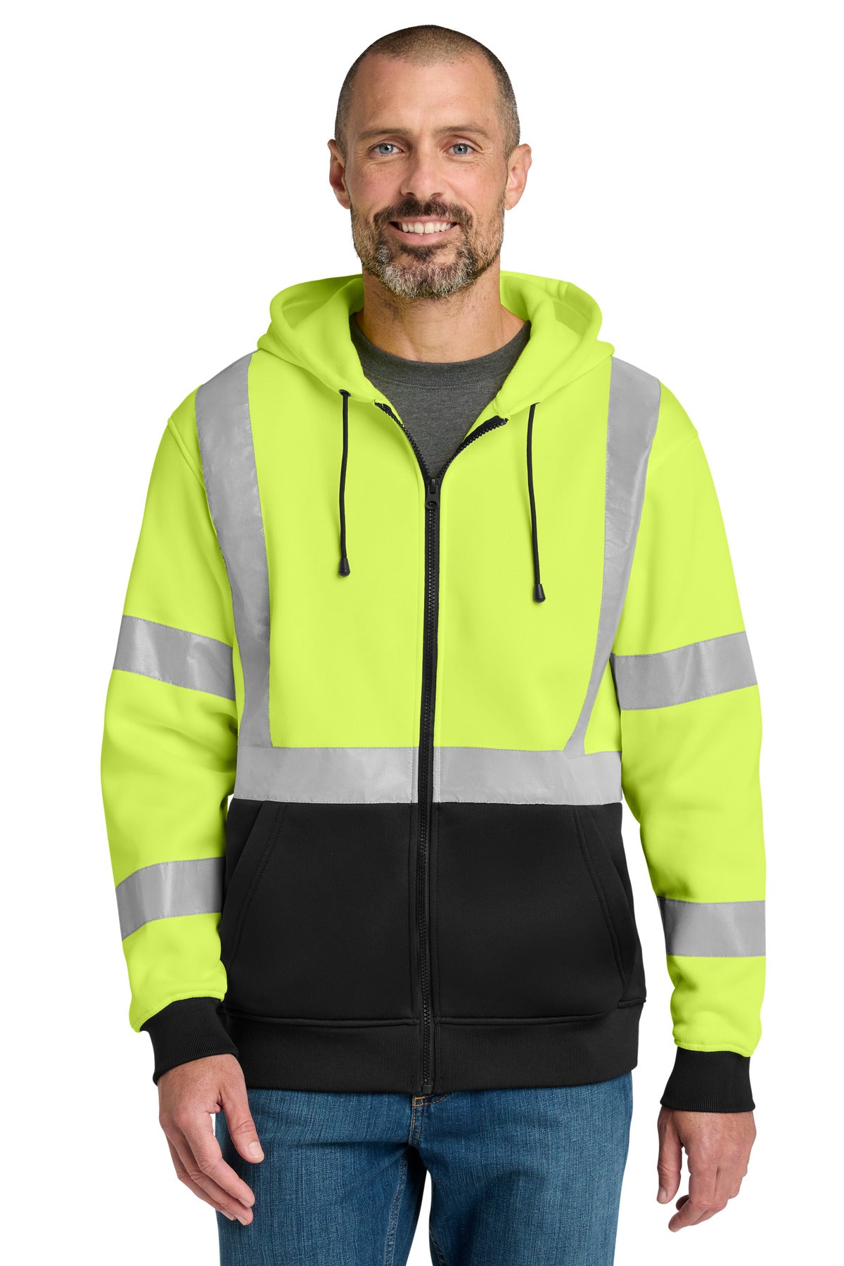 CornerStone ®  A107 Class 3 Heavy-Duty Fleece Full-Zip Hoodie CSF300