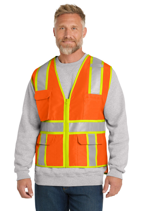 CornerStone  ®  ANSI 107 Class 2 Surveyor Zippered Two-Tone Vest. CSV105