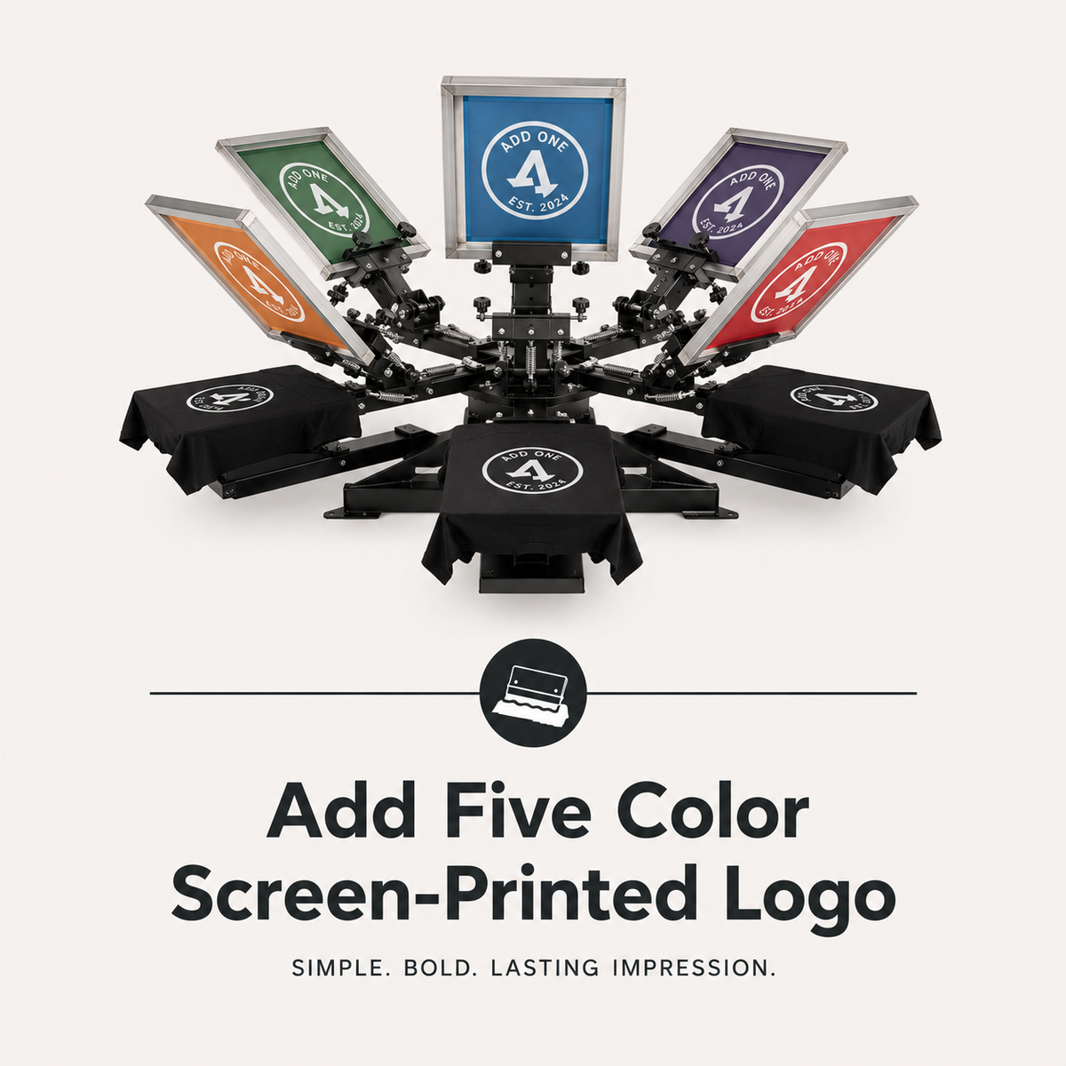 749B - Five Color Screen-Printed Logo