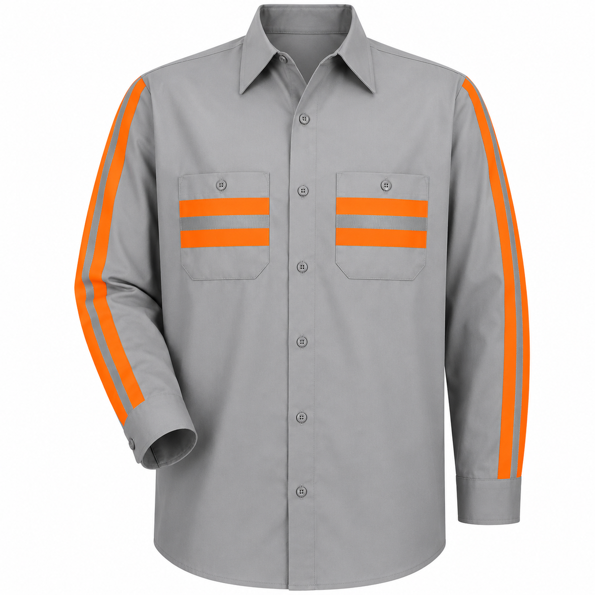 Long Sleeve Enhanced Visibility Industrial Work Shirt