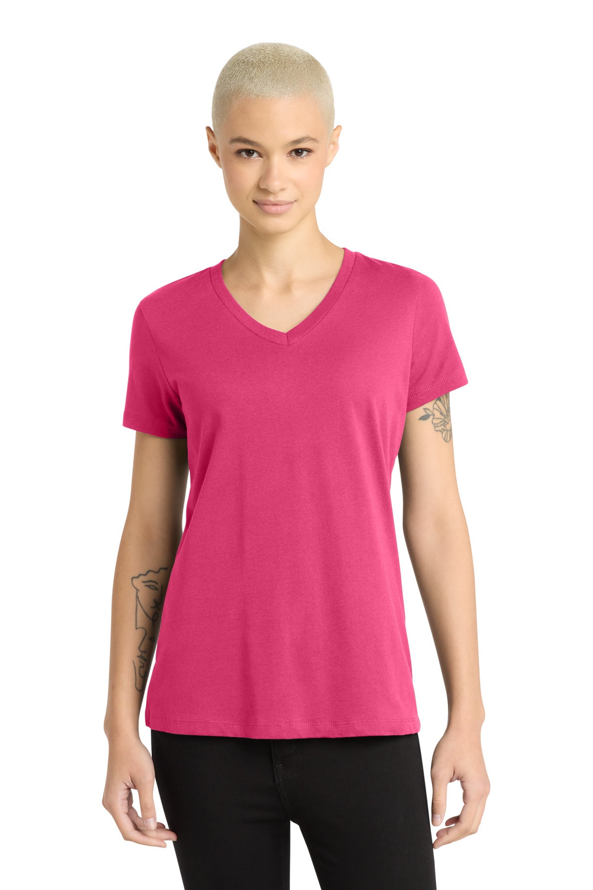 District ®  - Women's Perfect Weight ®  V-Neck Tee. DM1170L
