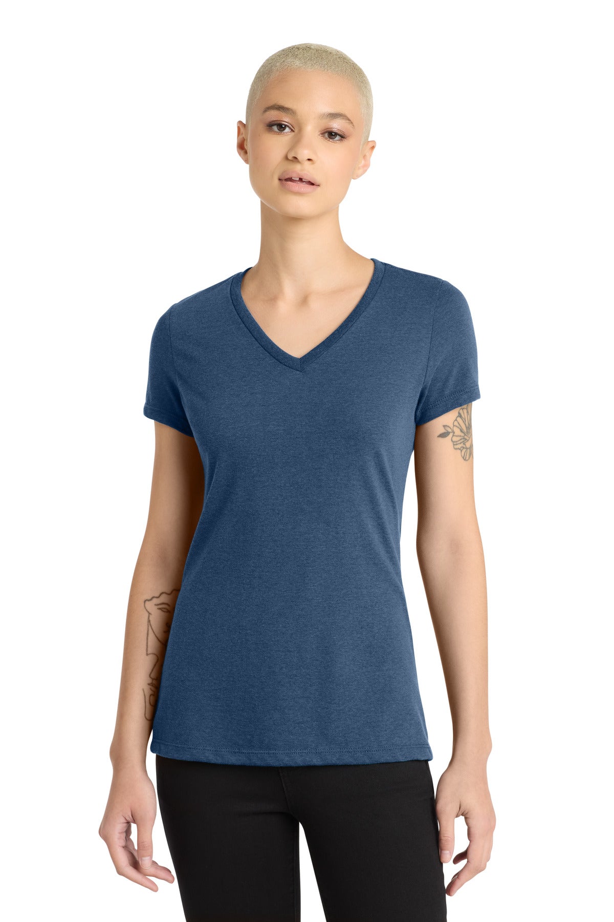 District ®  Women's Perfect Blend ®  CVC V-Neck Tee. DM1190L