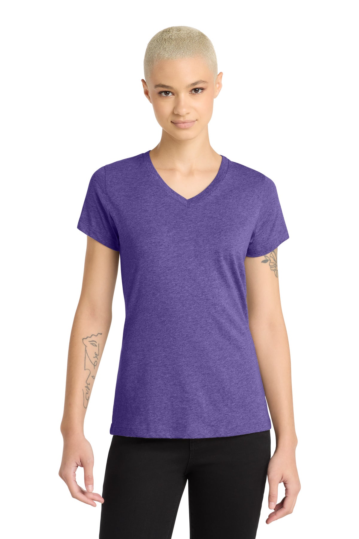 District ®  Women's Perfect Blend ®  CVC V-Neck Tee. DM1190L