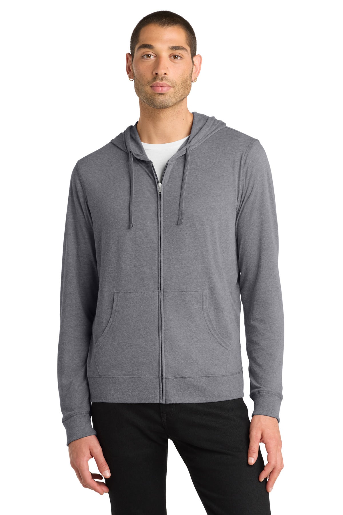 District ®  Jersey Full-Zip Hoodie. DT1100