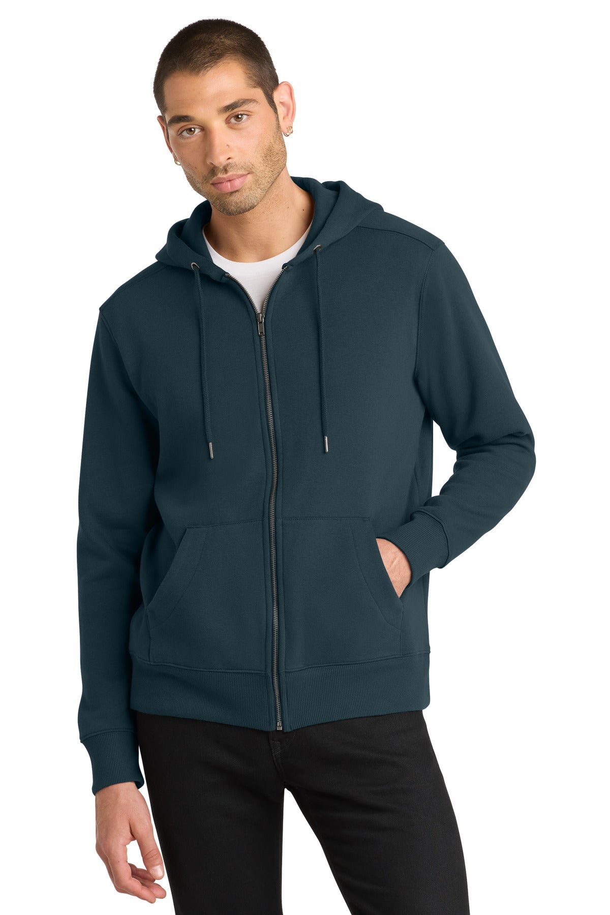 District  ®  Perfect Weight  ®  Fleece Full-Zip Hoodie DT1103