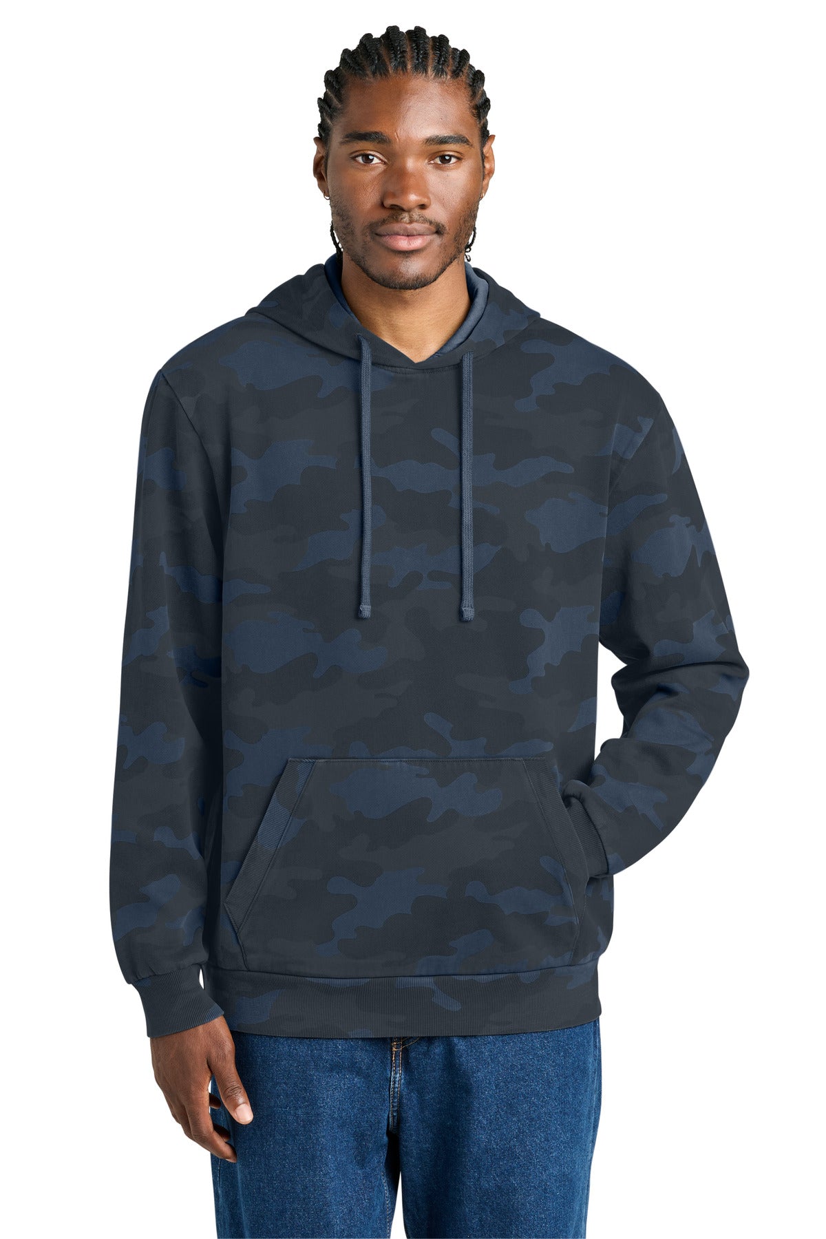 District Wash ™  Camo Fleece Hoodie DT2200C
