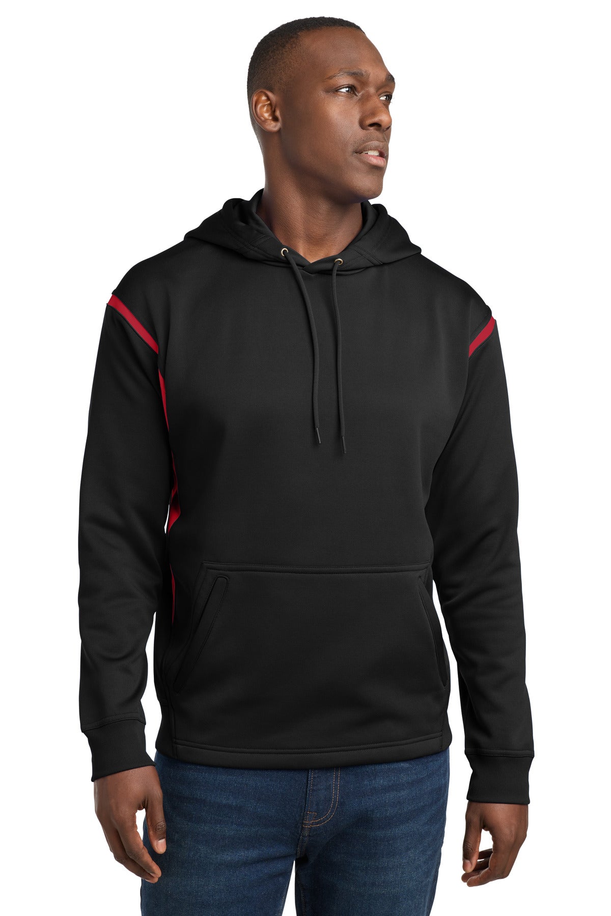 Sport-Tek ®  Tech Fleece Colorblock Hooded Sweatshirt. F246