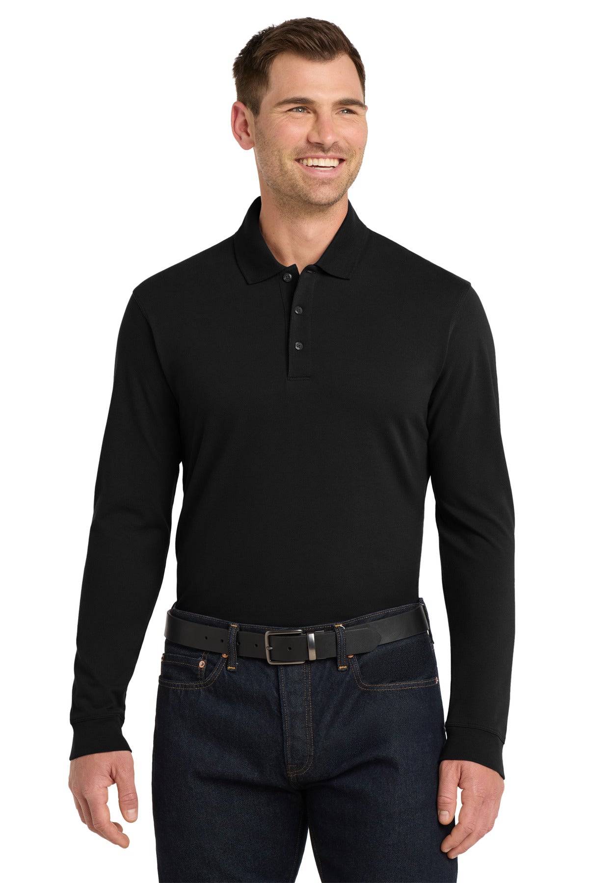 Port Authority ®  EZCotton ®  Long Sleeve Polo. K8000LS
