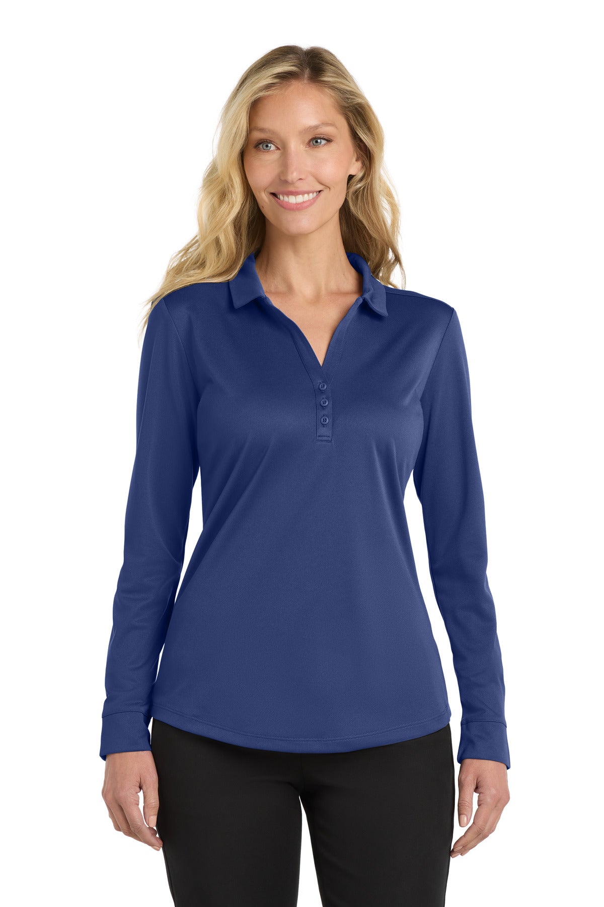 Port Authority  ®  Women's Silk Touch  ™   Performance Long Sleeve Polo. L540LS