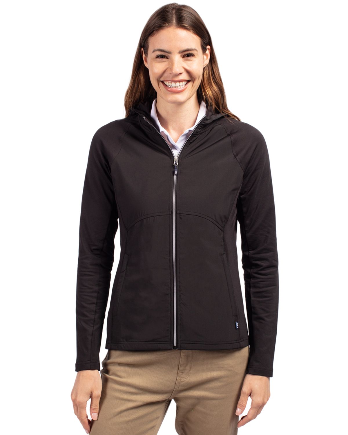 Cutter & Buck Adapt Recycled Soft Knit Stretch Womens Hybrid Full Zip Jacket - LCC00008
