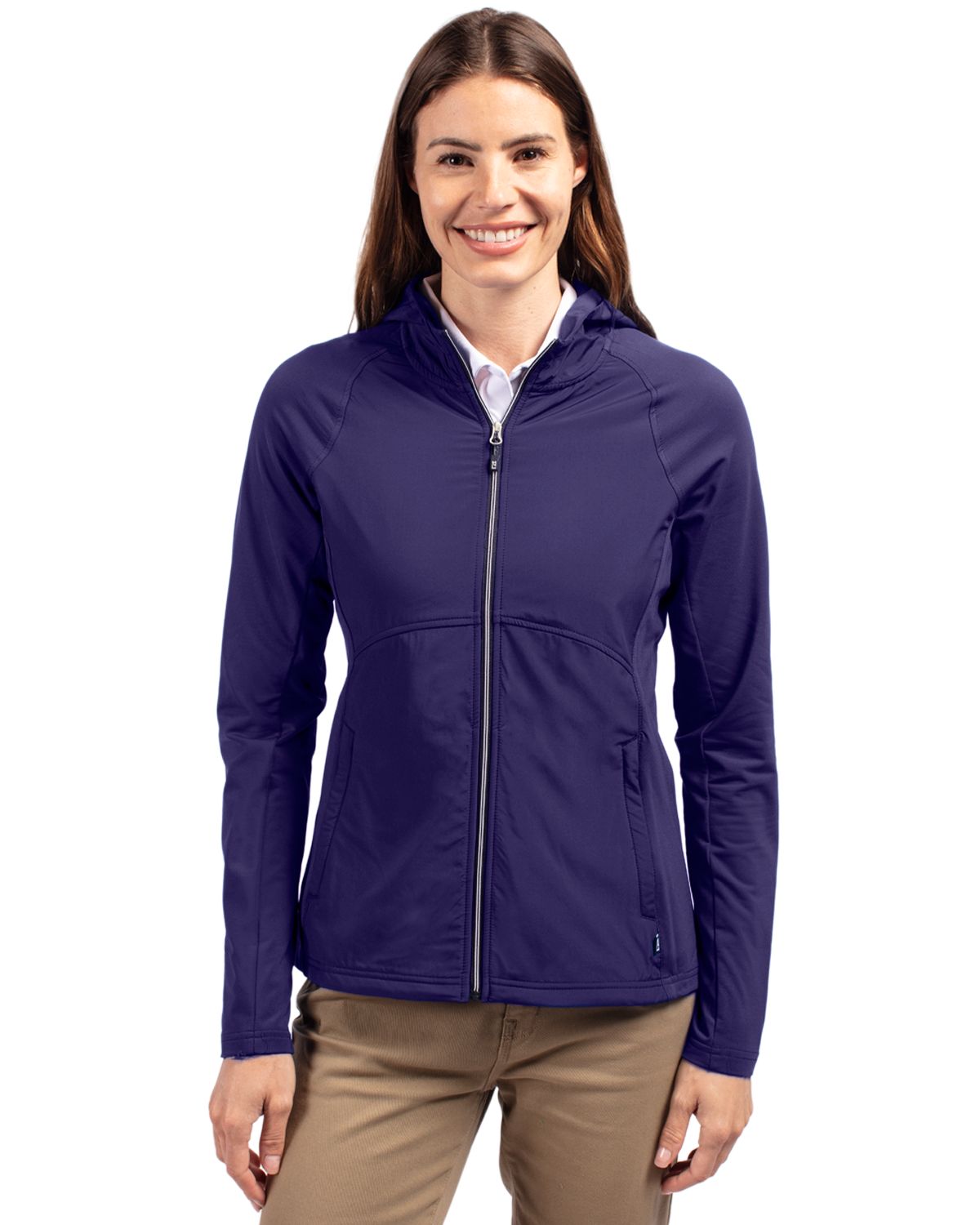 Cutter & Buck Adapt Recycled Soft Knit Stretch Womens Hybrid Full Zip Jacket - LCC00008