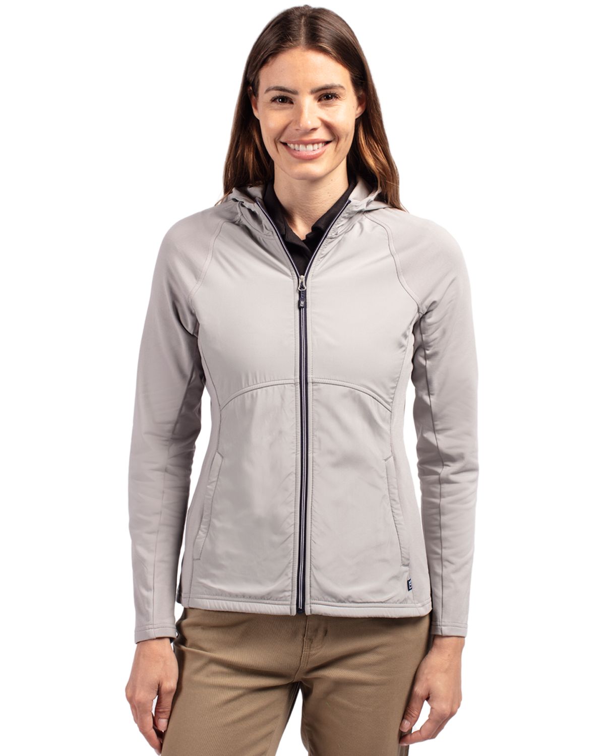 Cutter & Buck Adapt Recycled Soft Knit Stretch Womens Hybrid Full Zip Jacket - LCC00008