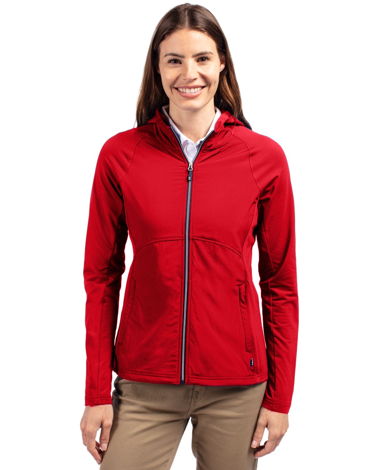 Cutter & Buck Adapt Recycled Soft Knit Stretch Womens Hybrid Full Zip Jacket - LCC00008