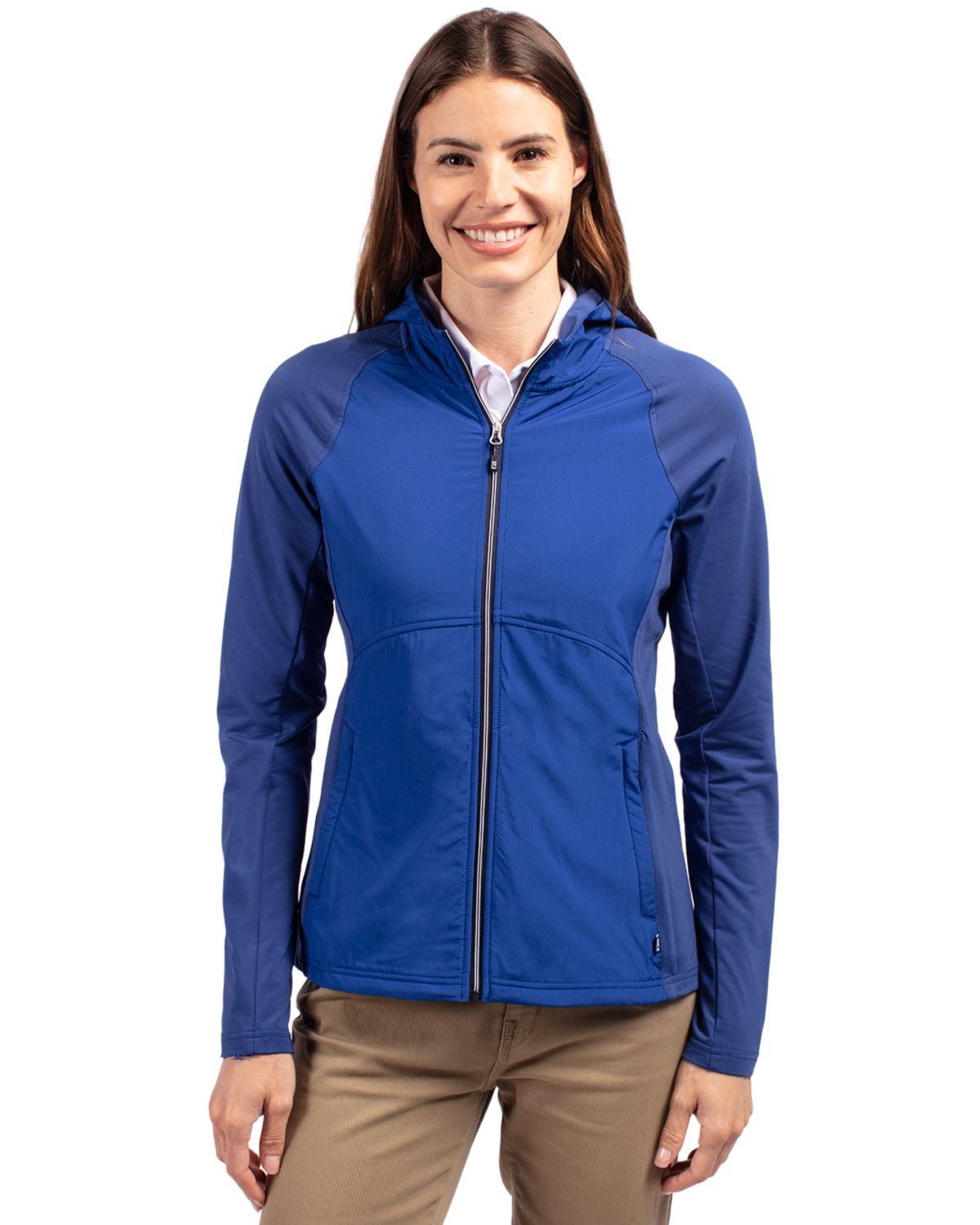 Cutter & Buck Adapt Recycled Soft Knit Stretch Womens Hybrid Full Zip Jacket - LCC00008