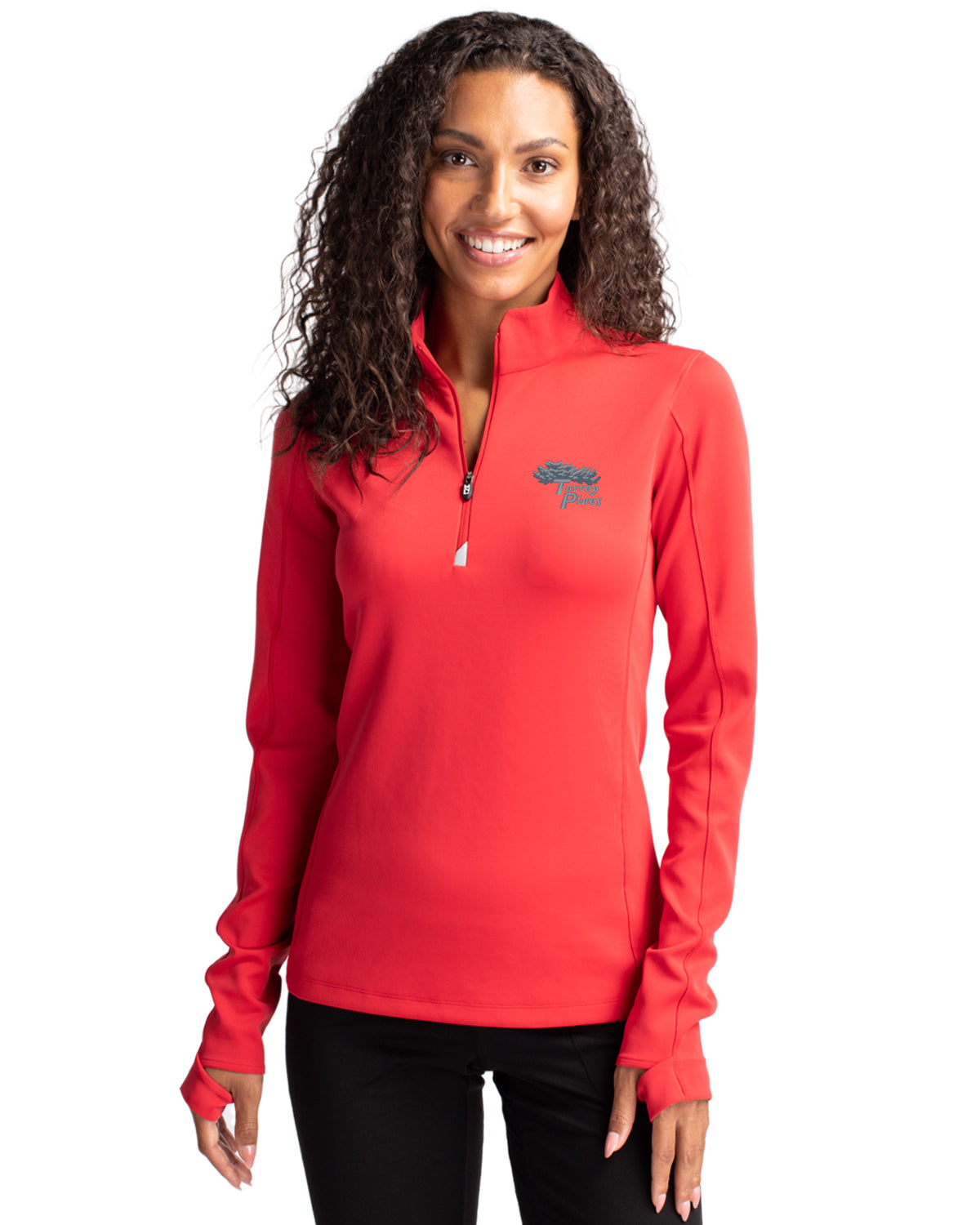 Torrey Pines Cutter & Buck Traverse Recycled Smooth Stretch Womens Quarter Zip Pullover - LCK00033-35492