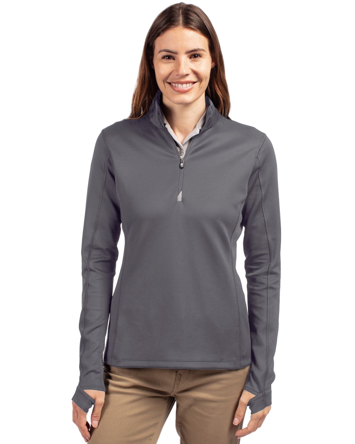 Cutter & Buck Traverse Recycled SmoothStretchWomensQuarter Zip Pullover - LCK00033