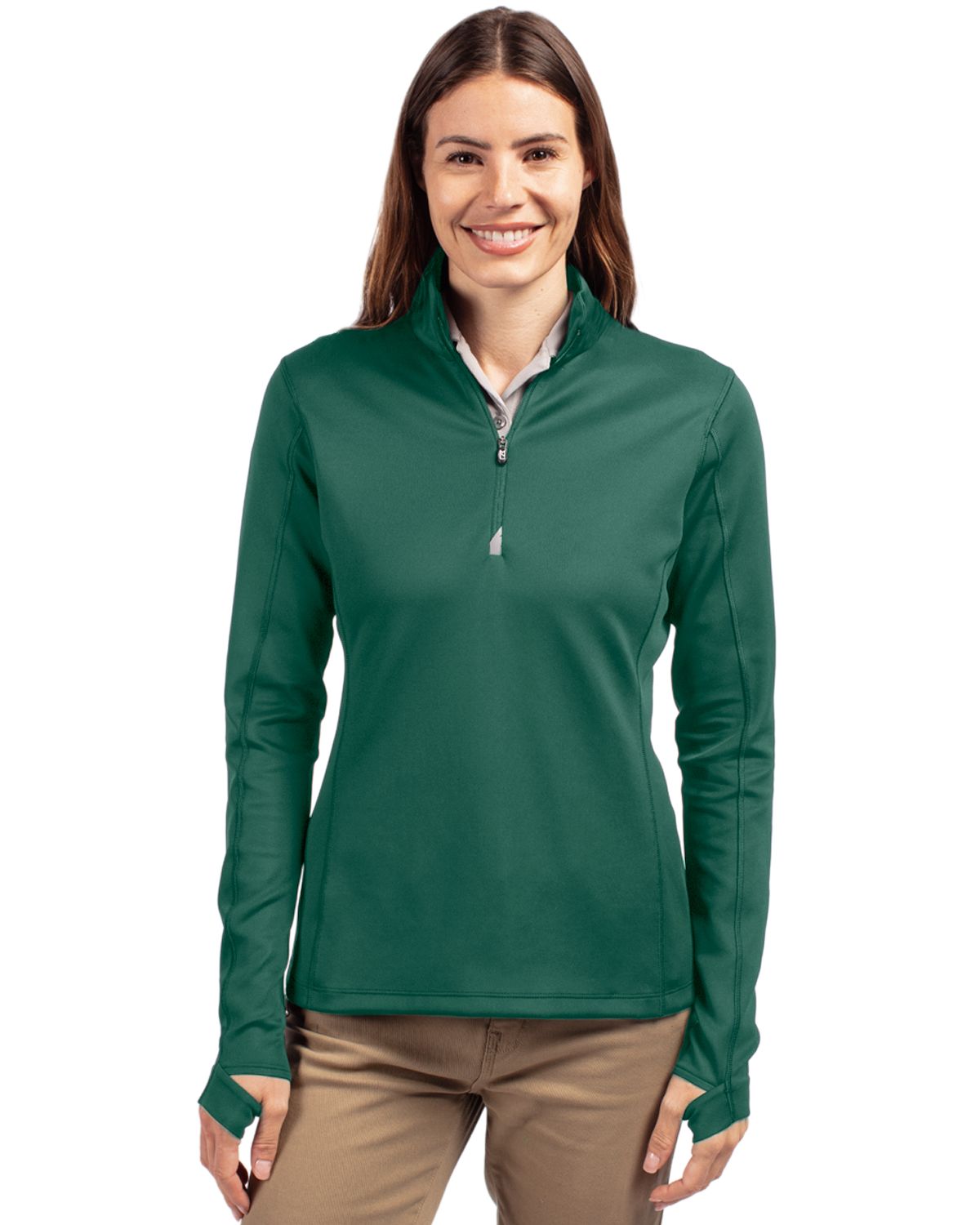 Cutter & Buck Traverse Recycled SmoothStretchWomensQuarter Zip Pullover - LCK00033