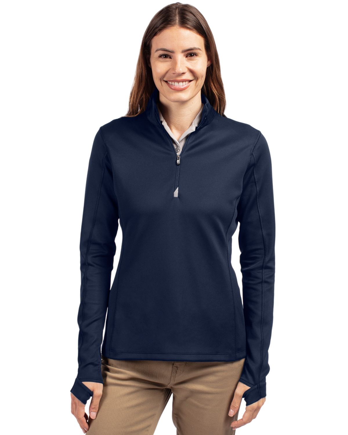 Cutter & Buck Traverse Recycled SmoothStretchWomensQuarter Zip Pullover - LCK00033