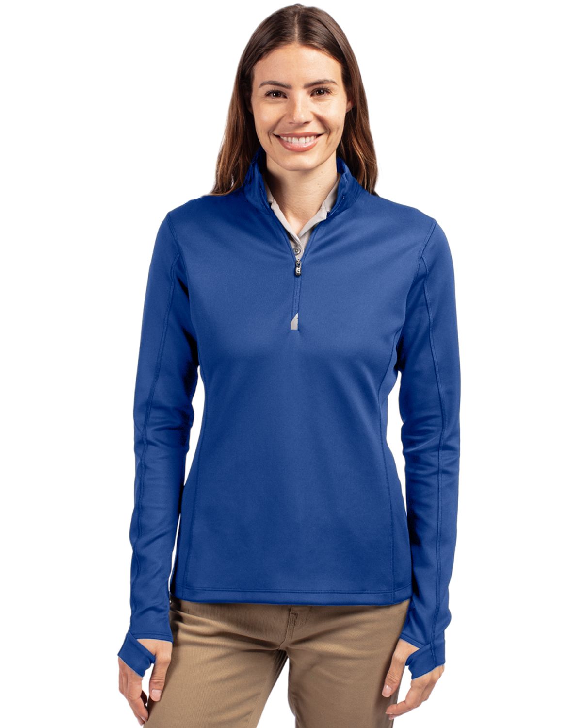 Cutter & Buck Traverse Recycled SmoothStretchWomensQuarter Zip Pullover - LCK00033