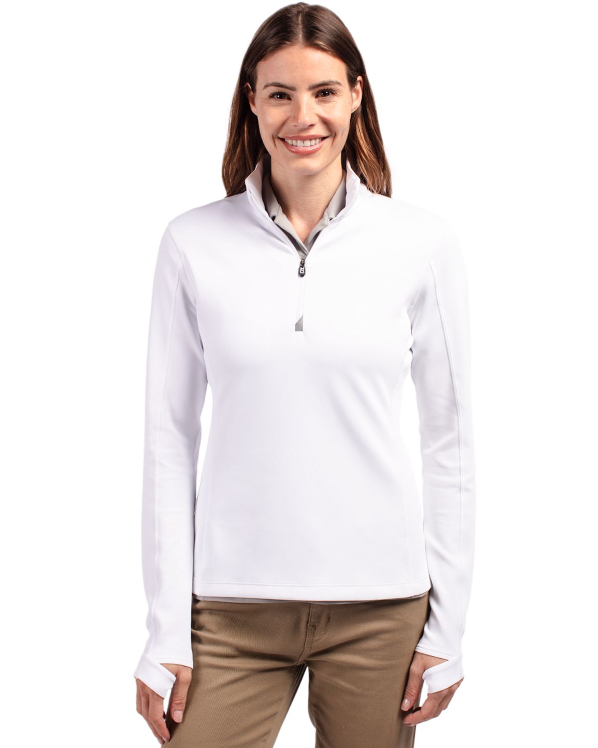 Cutter & Buck Traverse Recycled SmoothStretchWomensQuarter Zip Pullover - LCK00033