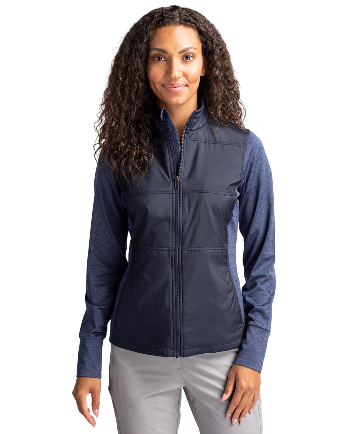 Cutter & Buck Stealth Recycled Hybrid Quilted Womens Windbreaker Jacket - LCK00042