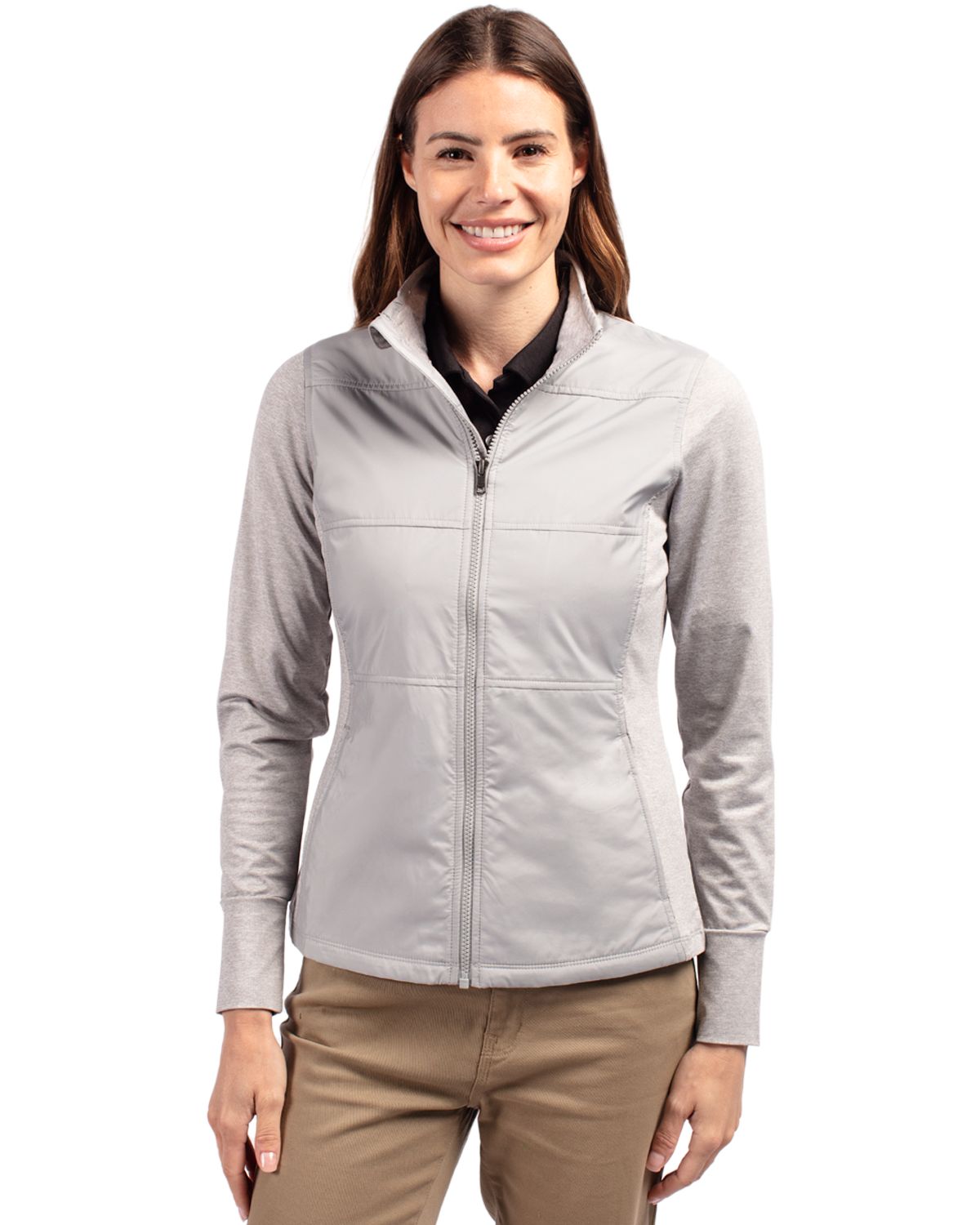 Cutter & Buck Stealth Recycled Hybrid Quilted Womens Windbreaker Jacket - LCK00042