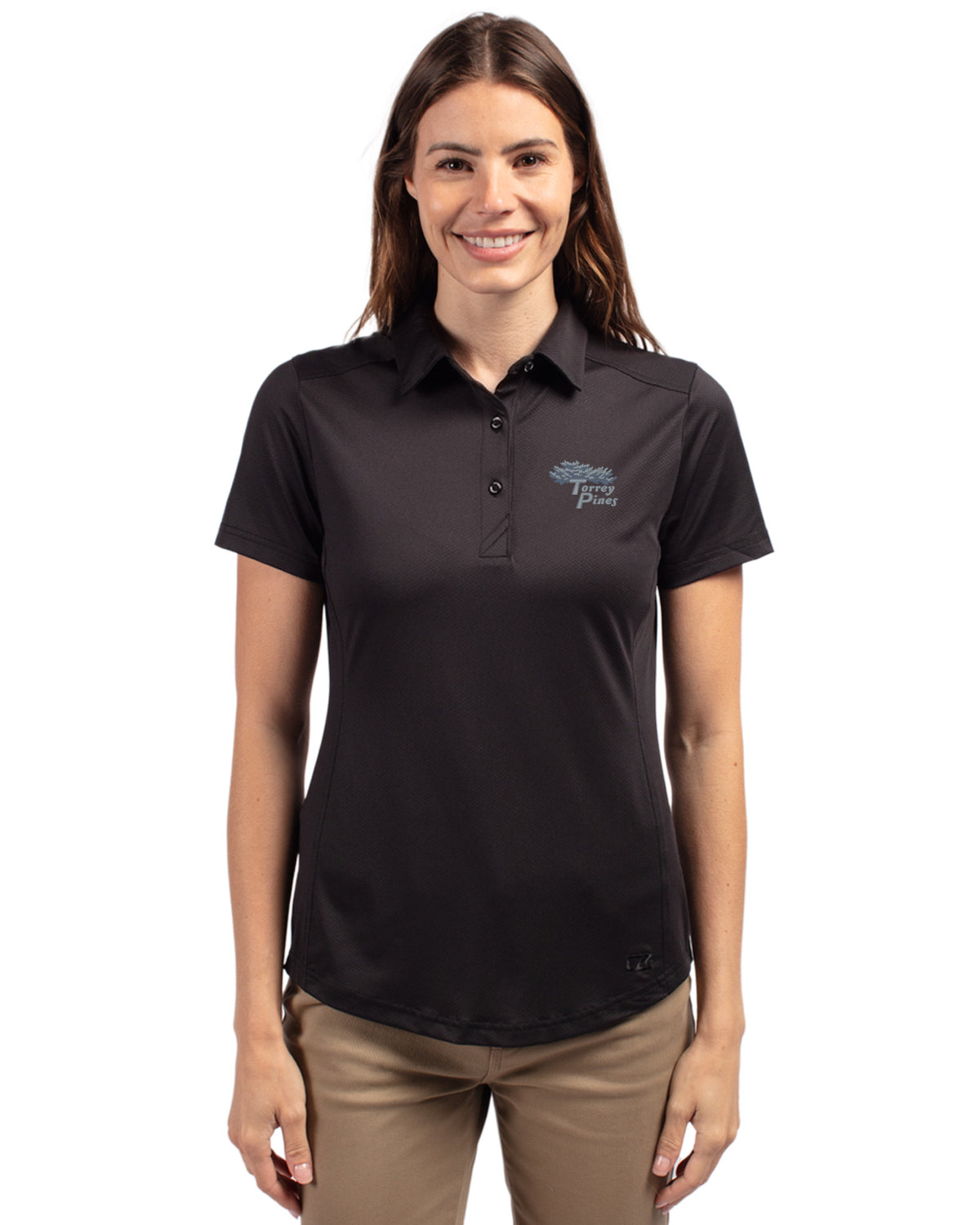 Torrey Pines Cutter & Buck Prospect Recycled Featherlight Stretch Womens Polo - LCK00111-35492