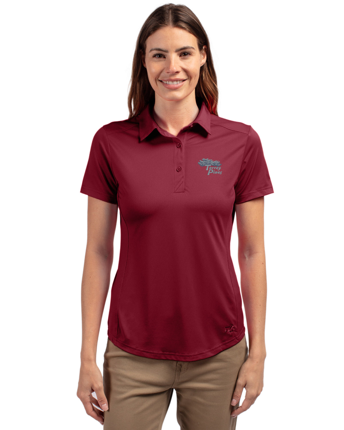 Torrey Pines Cutter & Buck Prospect Recycled Featherlight Stretch Womens Polo - LCK00111-35492
