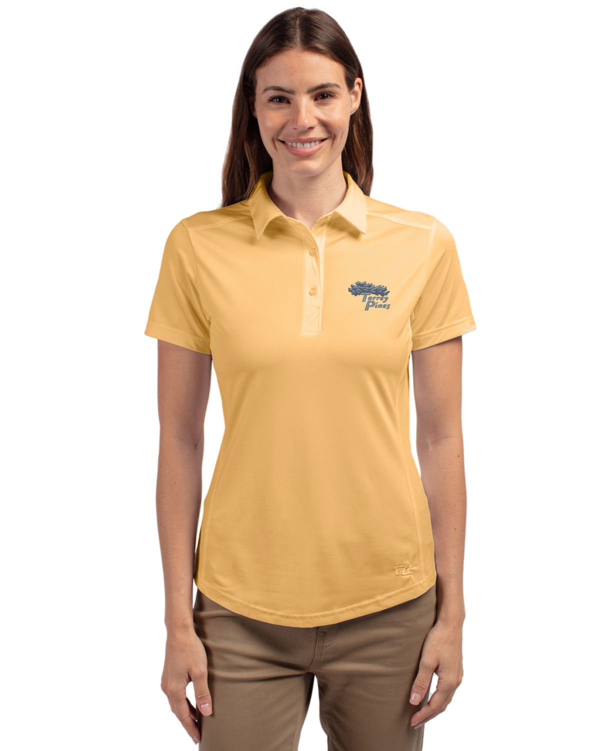 Torrey Pines Cutter & Buck Prospect Recycled Featherlight Stretch Womens Polo - LCK00111-35492