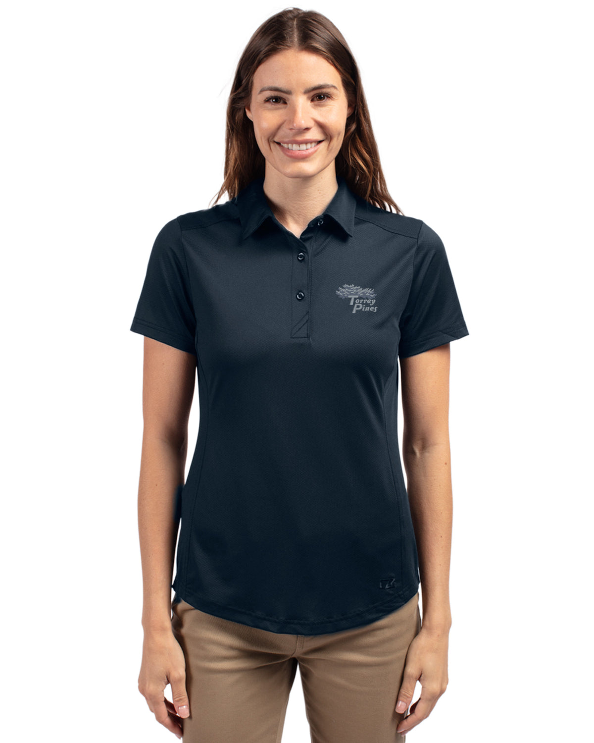Torrey Pines Cutter & Buck Prospect Recycled Featherlight Stretch Womens Polo - LCK00111-35492