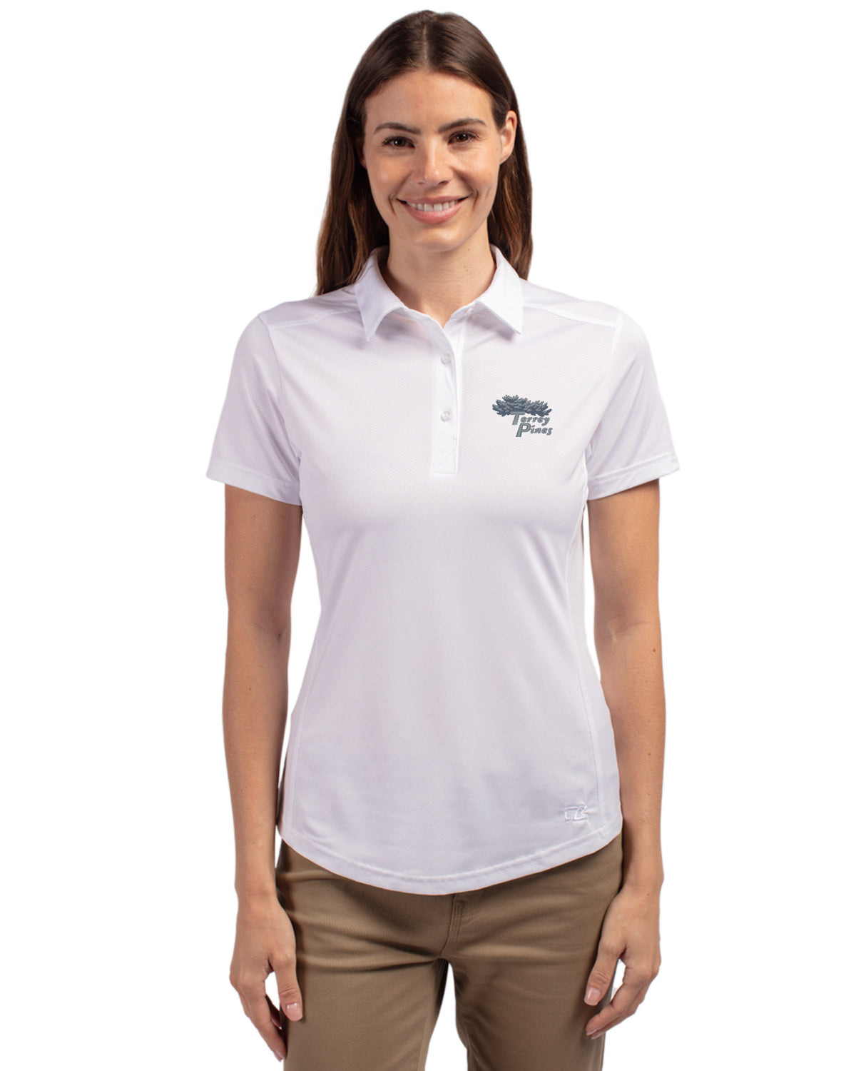 Torrey Pines Cutter & Buck Prospect Recycled Featherlight Stretch Womens Polo - LCK00111-35492