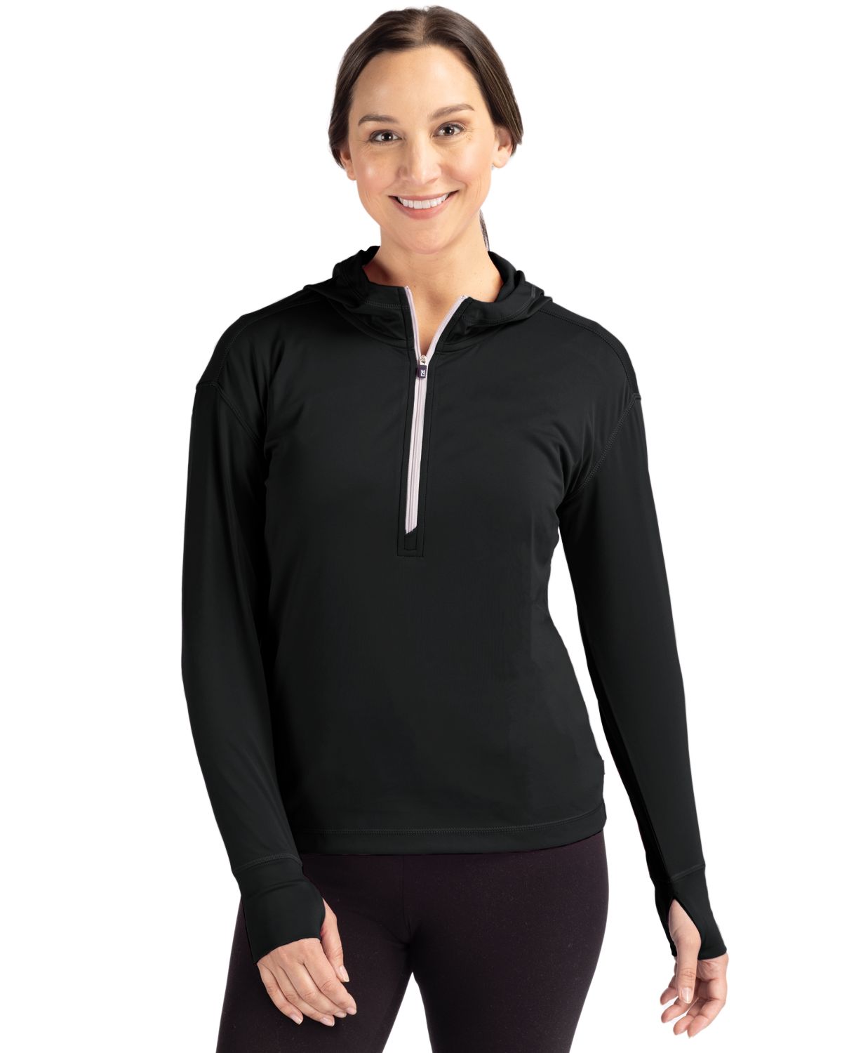 Cutter & Buck Daybreak Recycled Womens Half Zip Hooded Pullover - LCK00115