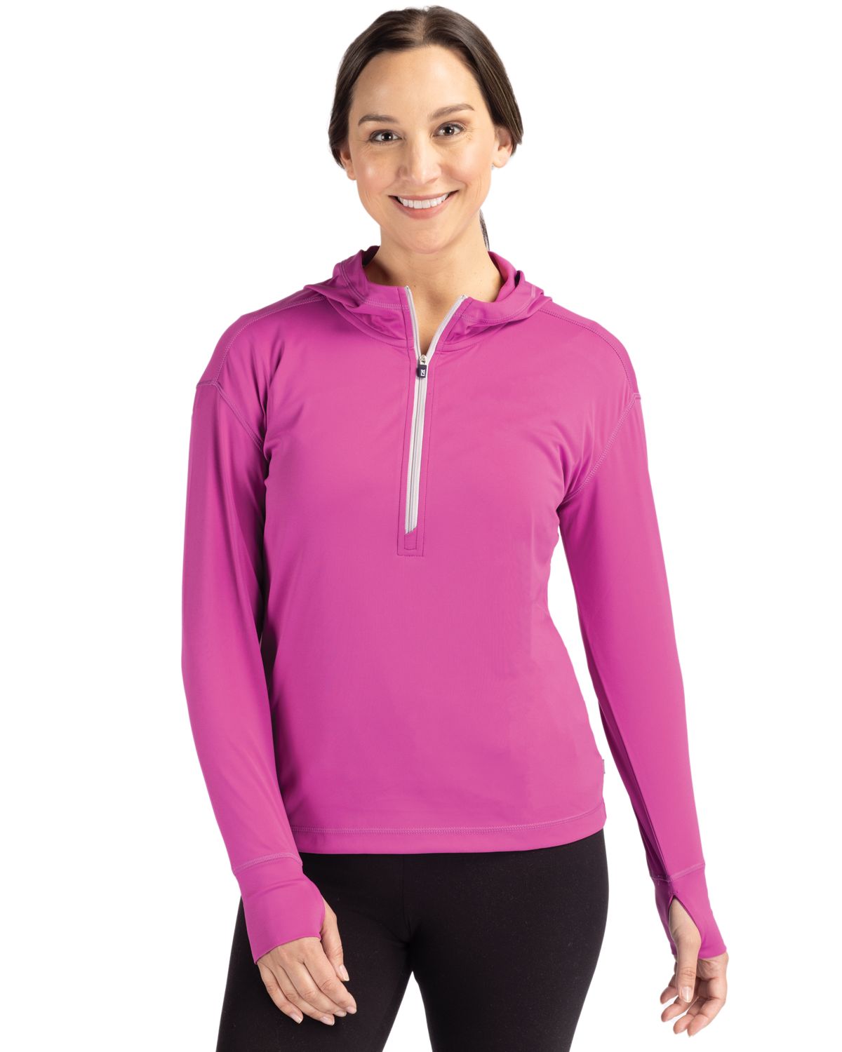 Cutter & Buck Daybreak Recycled Womens Half Zip Hooded Pullover - LCK00115