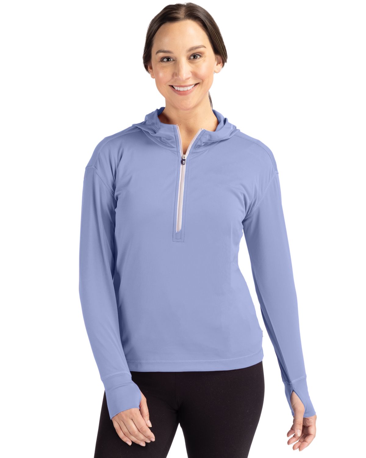 Cutter & Buck Daybreak Recycled Womens Half Zip Hooded Pullover - LCK00115