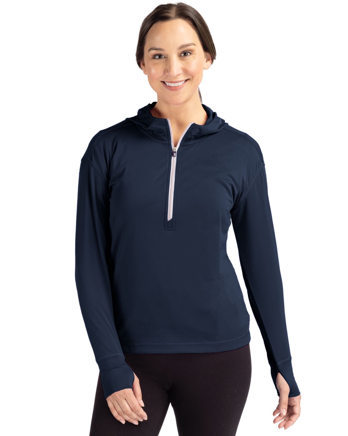Cutter & Buck Daybreak Recycled Womens Half Zip Hooded Pullover - LCK00115