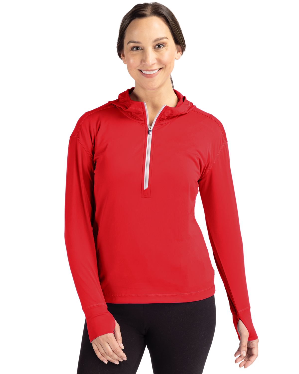Cutter & Buck Daybreak Recycled Womens Half Zip Hooded Pullover - LCK00115