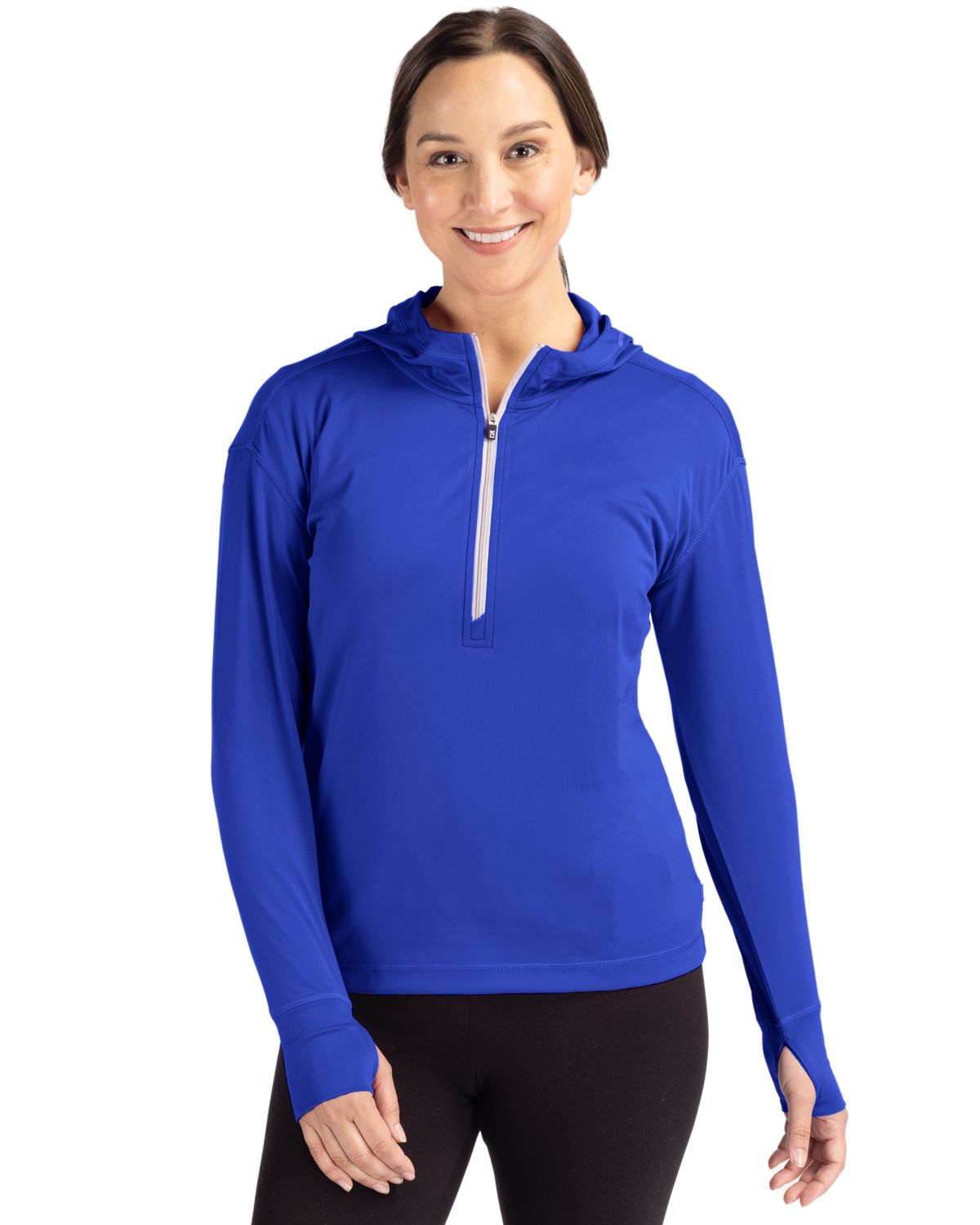 Cutter & Buck Daybreak Recycled Womens Half Zip Hooded Pullover - LCK00115