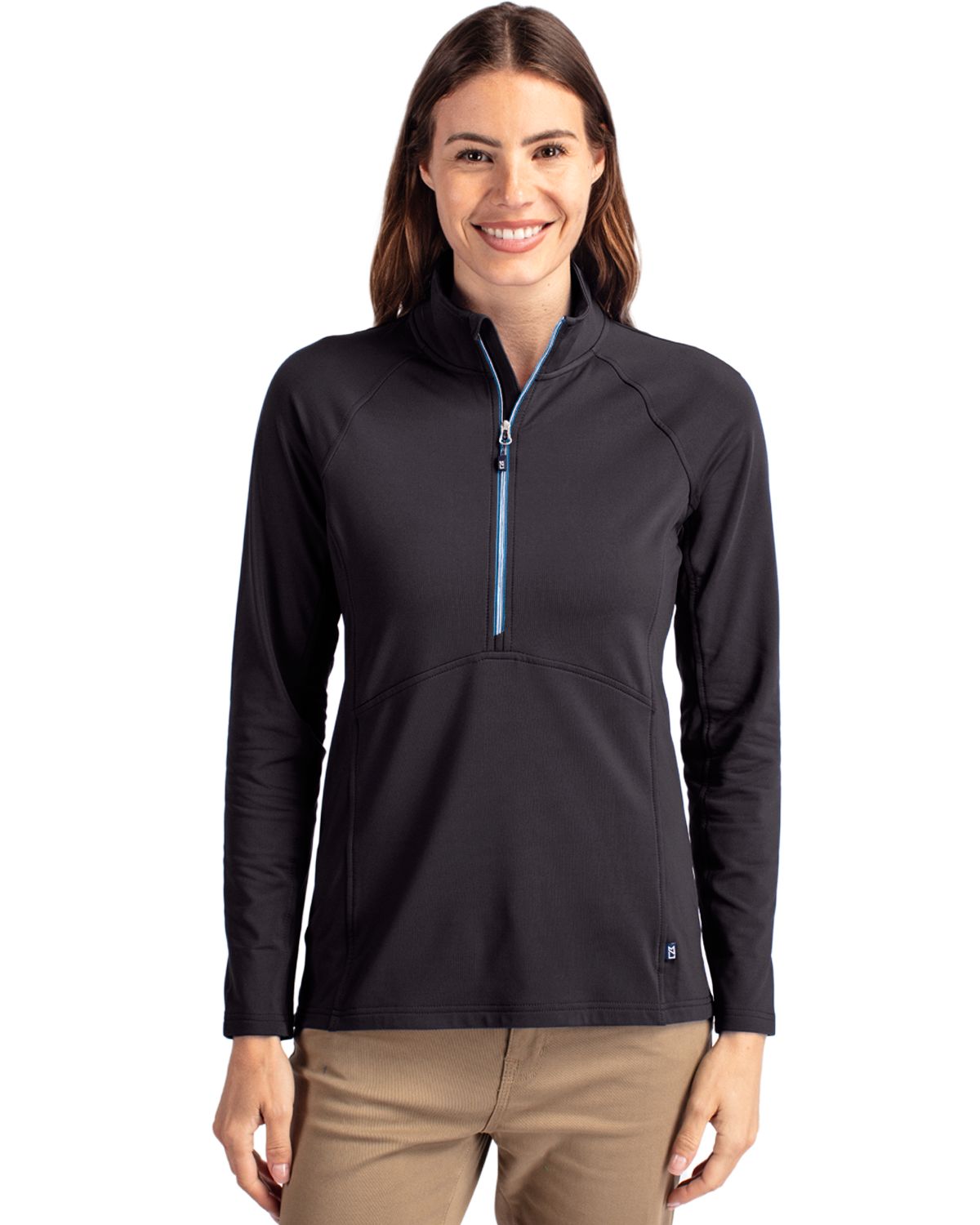 Cutter & Buck Adapt Recycled Soft Knit Stretch Womens Half Zip Pullover - LCK00128
