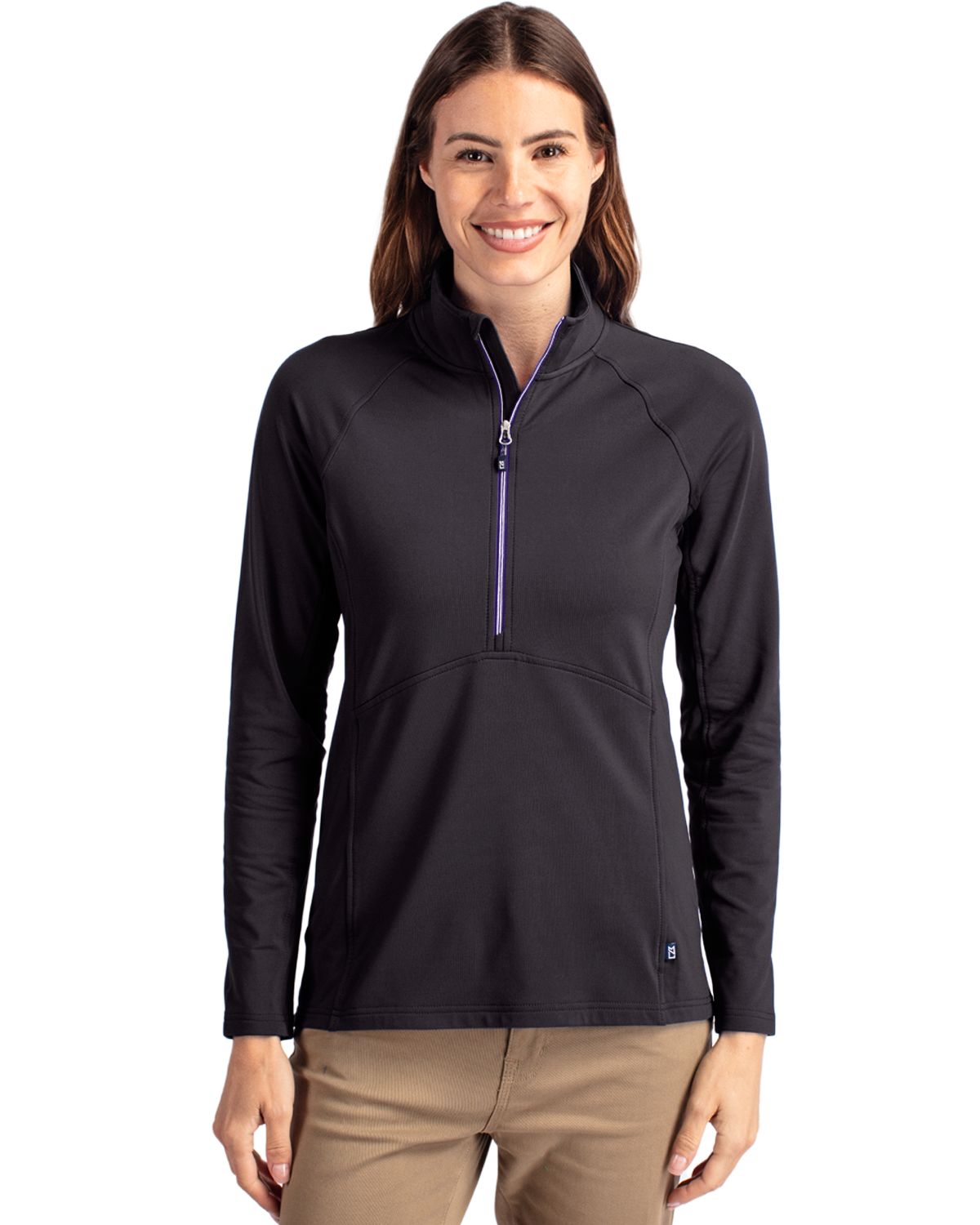 Cutter & Buck Adapt Recycled Soft Knit Stretch Womens Half Zip Pullover - LCK00128