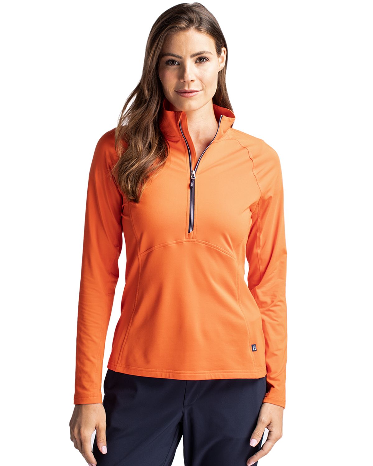 Cutter & Buck Adapt Recycled Soft Knit Stretch Womens Half Zip Pullover - LCK00128